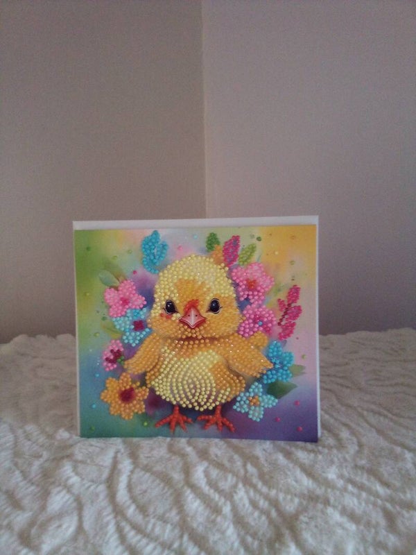 Diamond Art chick Birthday Card 🐥