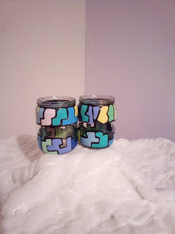 Decorative glass jars