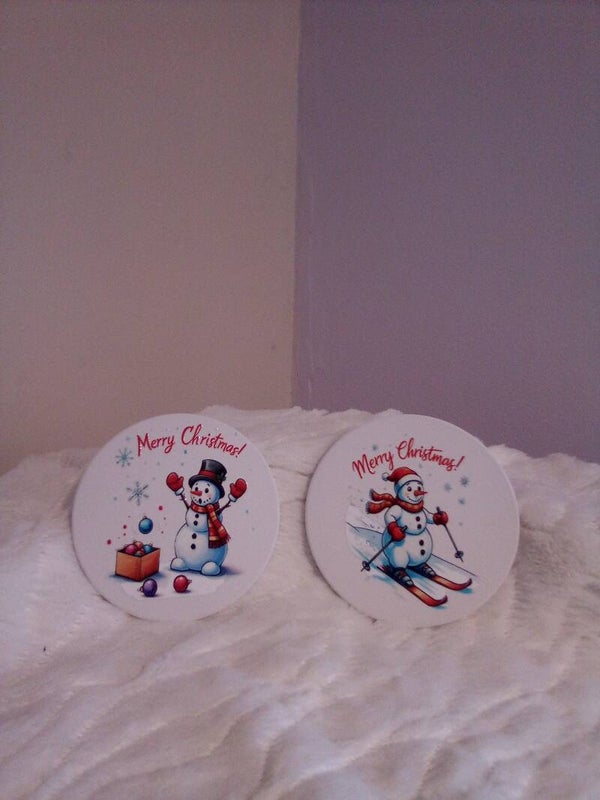 Christmas Snowman Coasters