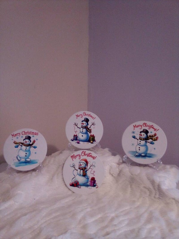 Christmas Snowman Coasters