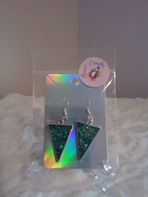 Gold plated resin earrings