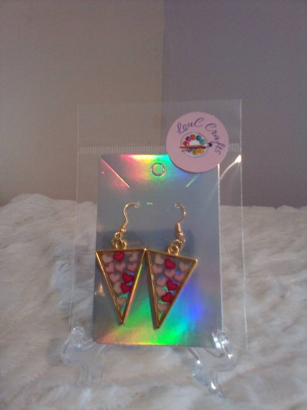 Gold plated resin earrings