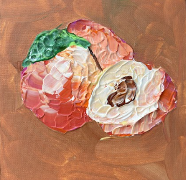 Soft Split Original Acrylic Painting on Canvas 6x6