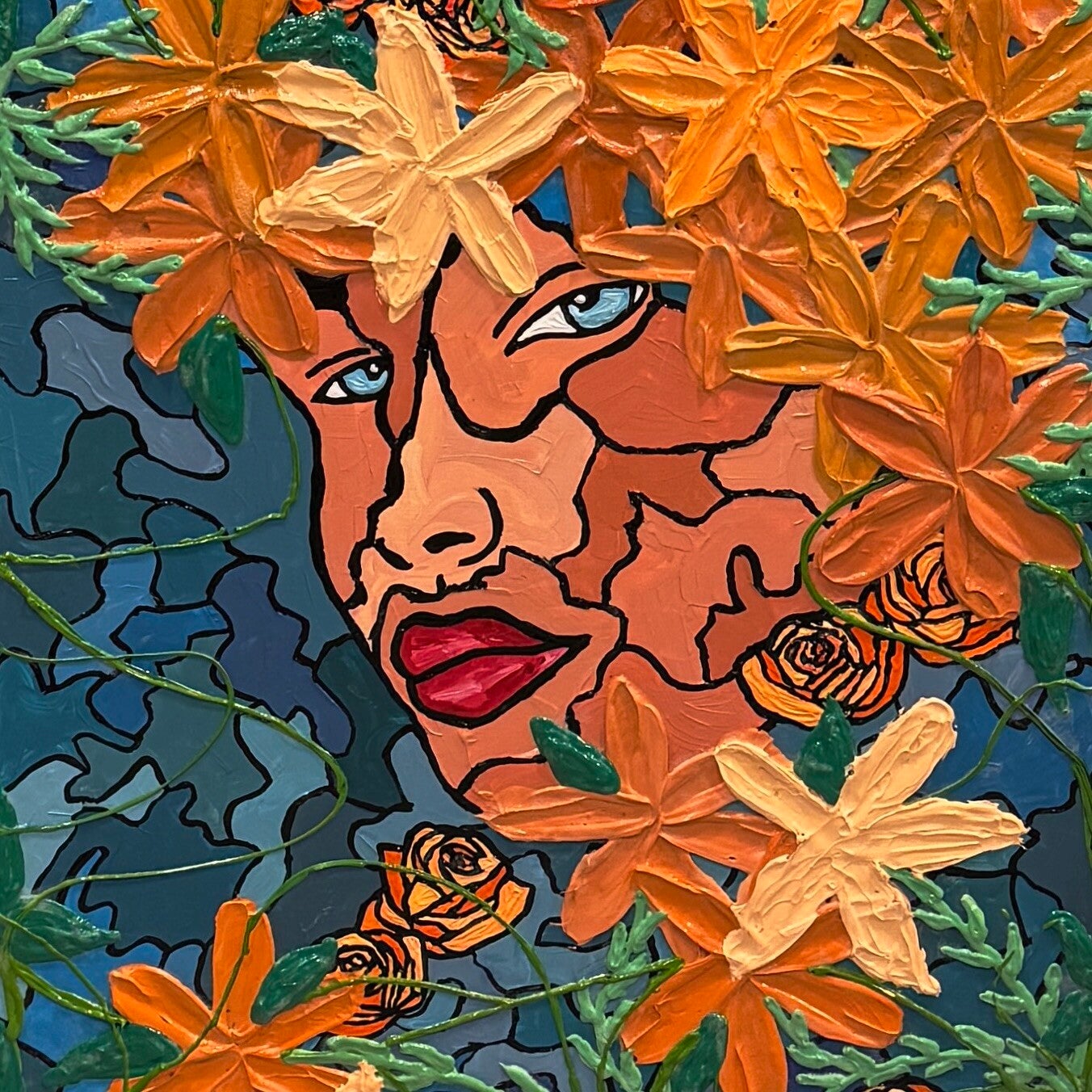 Cracked But Rooted Original Acrylic Painting on Canvas 24x36