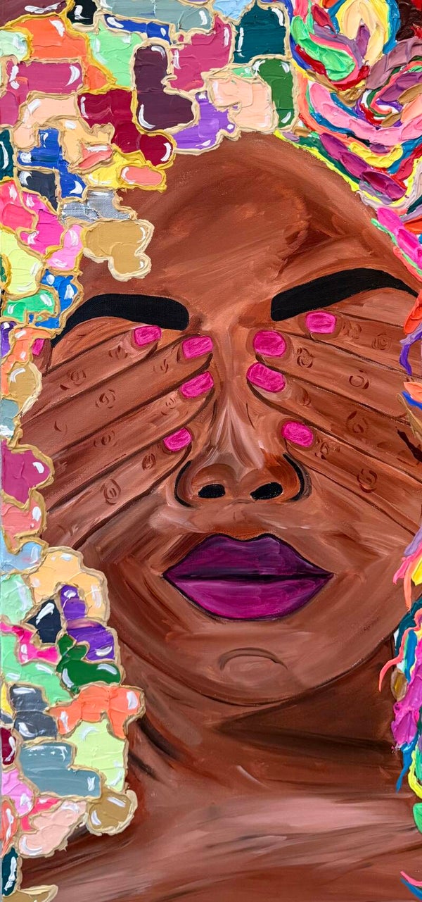 What I Chose Not To See Original Acrylic on Canvas 16x40