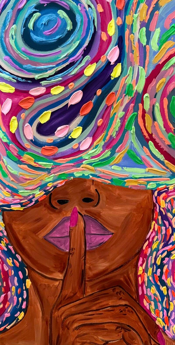 The Words I Buried Original Acrylic on Canvas 16x40
