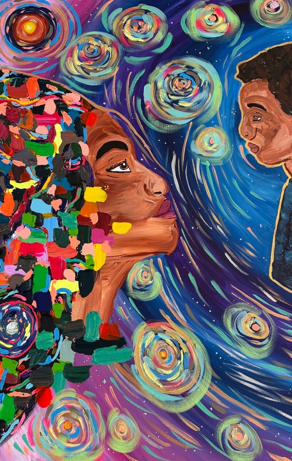Gravity Always Finds Its Way Back Original Acrylic Painting on Canvas 24x36