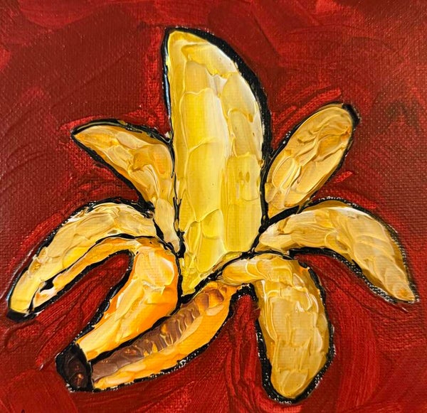 Half Gone Original Acrylic on Canvas 6x6
