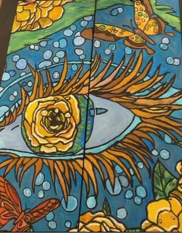 The Dream Escape Original Acrylic Painting (2 Panels) 12x24 on Canvas