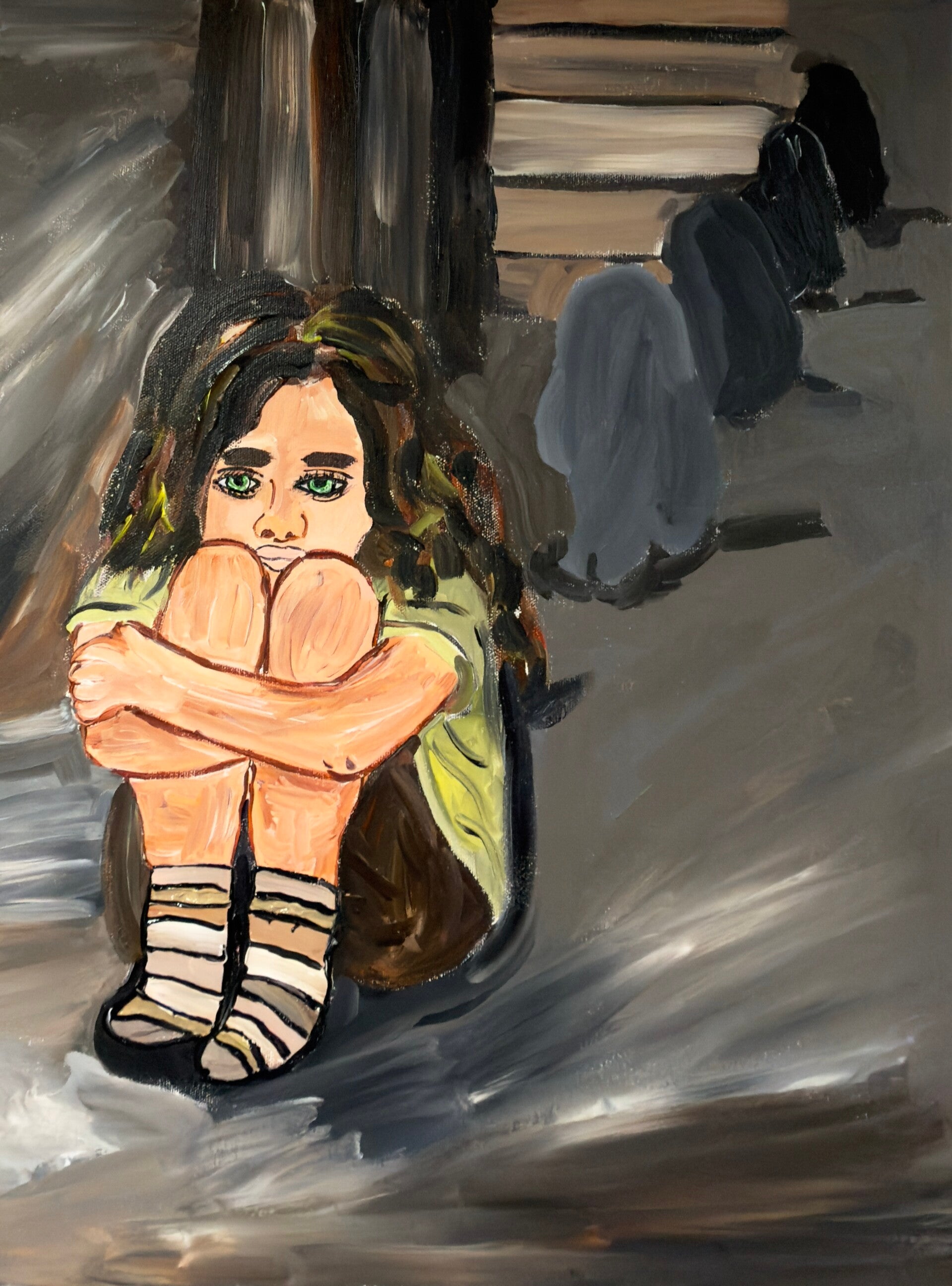 I Practiced Being Small Original Acrylic Painting on Canvas 18x24