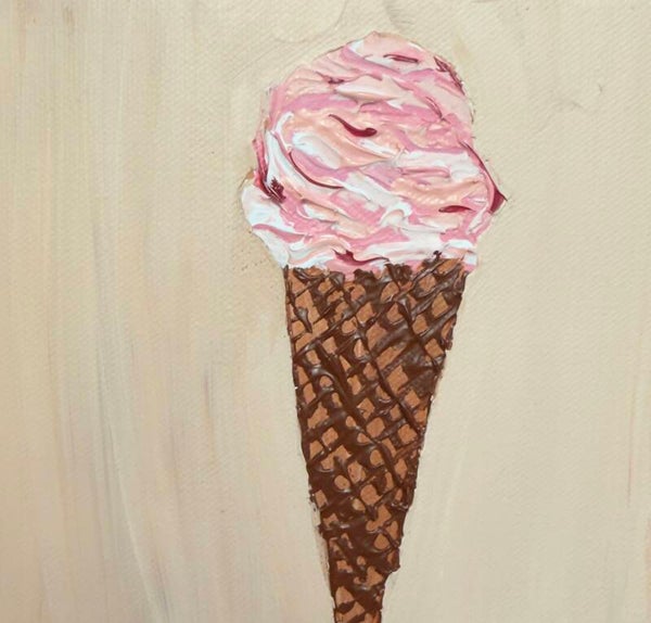 Too Sweet to Last Original Acrylic Painting on Canvas 6x6