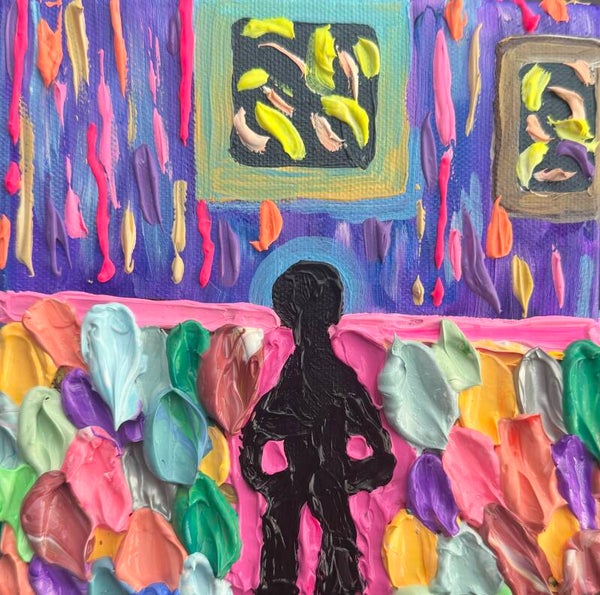 Looking For Home Original Acrylic Painting 6x6