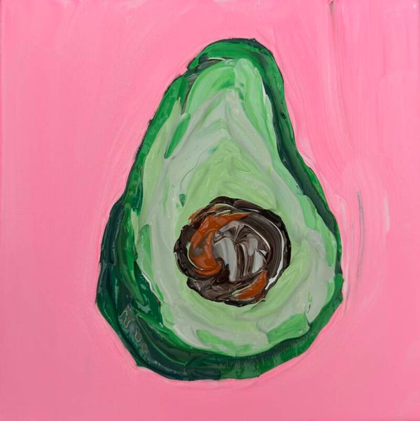 Pretty In Green Original Acrylic on Canvas 6x6