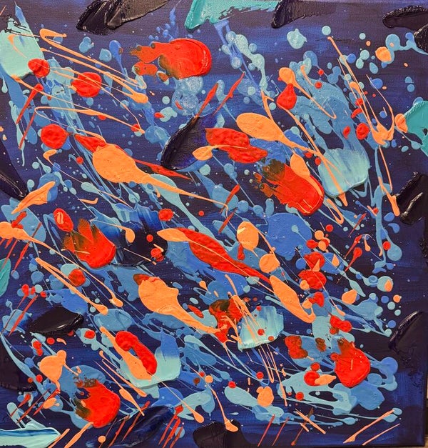 Rush Spots Original Acrylic Painting on Canvas 20x20