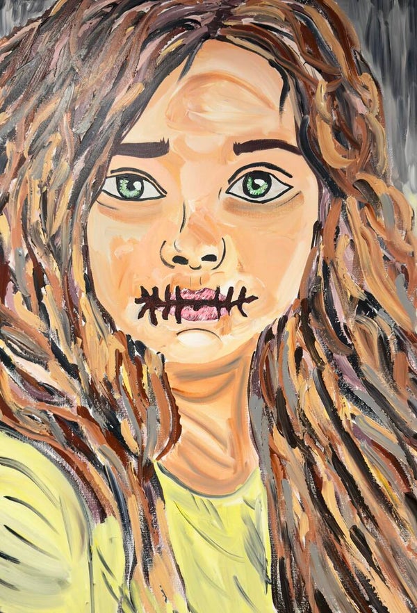 She Heard Everything Original Acrylic on Canvas 24x36