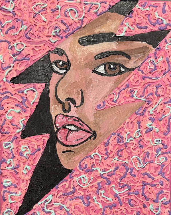 Split Focus Original Acrylic Painting on Canvas 8x10