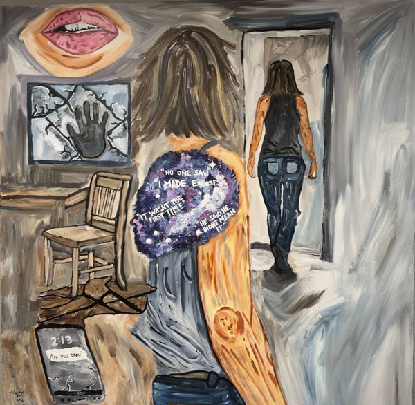 Stepping Into The Light Original Acrylic Painting on Canvas 48x48