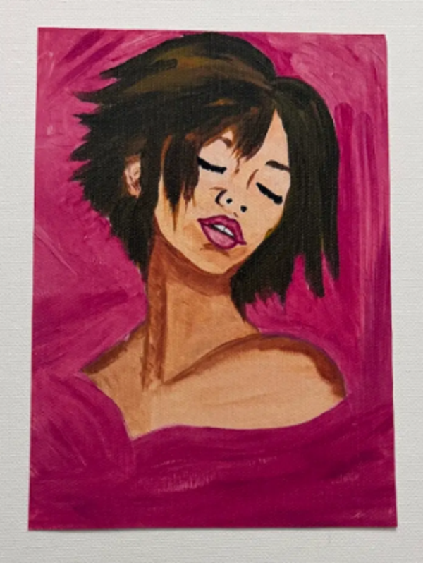 The Lady In Pink Canvas Print