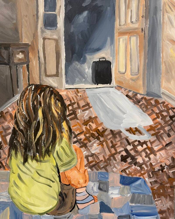 The Night He Left Original Acrylic on Canvas 24x30