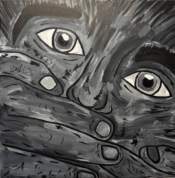 The Quiet Ache Original Acrylic Painting on Canvas 24x24