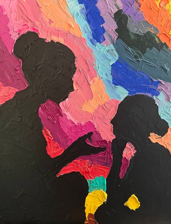 To Be Loved Is To Be Heard Original Acrylic Painting on Canvas 16x20