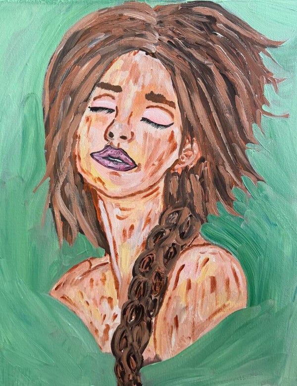 Winter Green Original Acrylic Painting 16x20