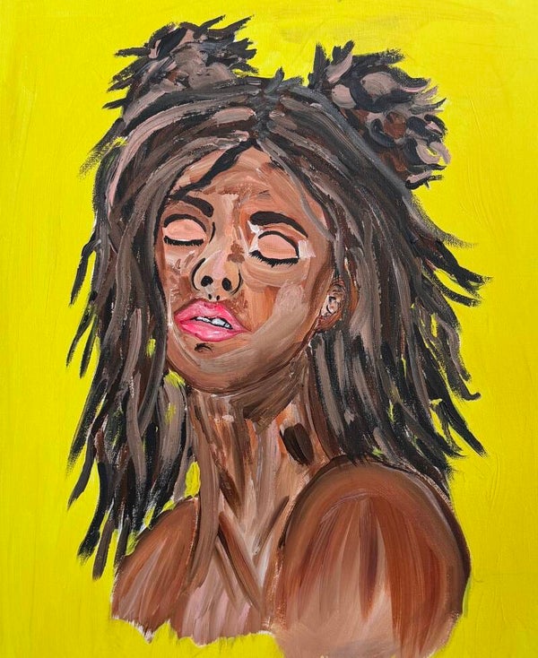Yellow Millie Original Acrylic Painting 16x20