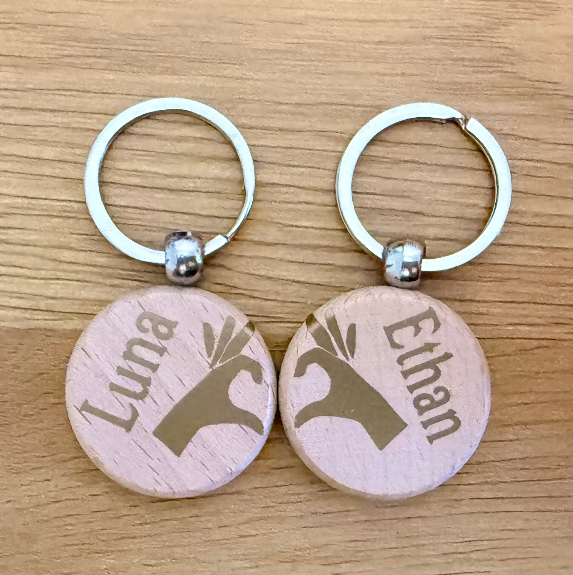 Duo de portes clefs couple personnalisés