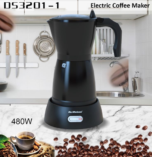 DE MAISON CAFFETTIERA ELETTRICA 480W COLORE NERO