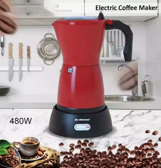 DE MAISON CAFFETTIERA ELETTRICA 480W COLORE ROSSO