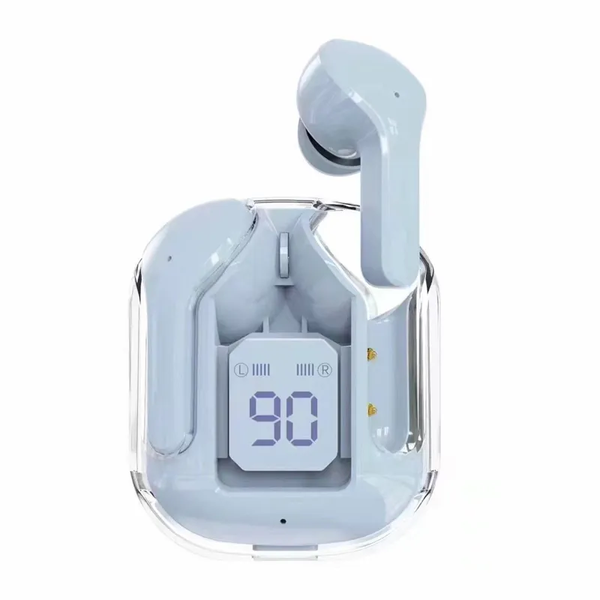 Generico Cuffie Ultrapods Max Auricolari Bluetooth 5.3 Wireless Microfono Display LED GRIGIO