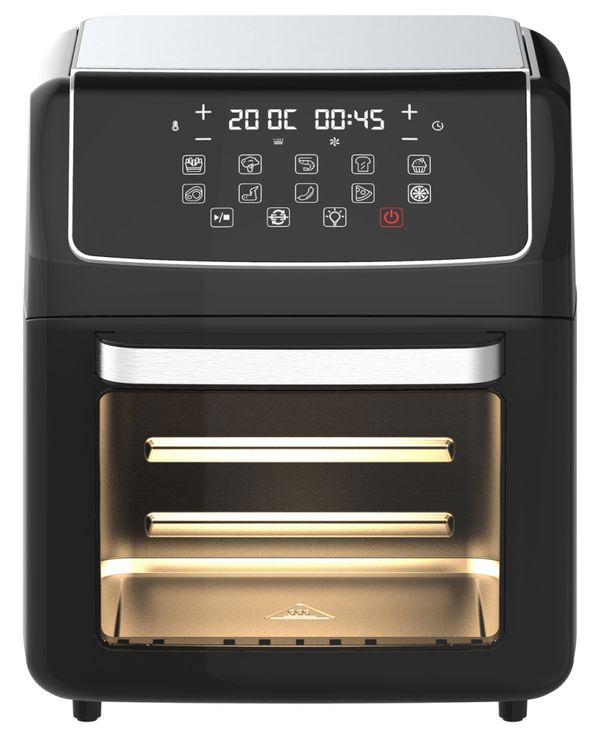 DPM Sienna Friggitrice ad Aria Digitale 14L 2000W con Display Touch e 10 Programmi – Nero