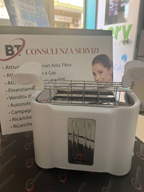 DE MAISON TOSTAPANE COLORE BIANCO MODELLO DS1002-1