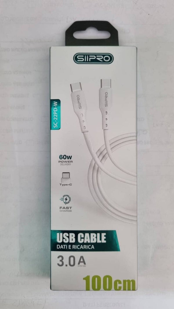 SIIPRO USB CABLE TYPE-C 3.0A 100 CM