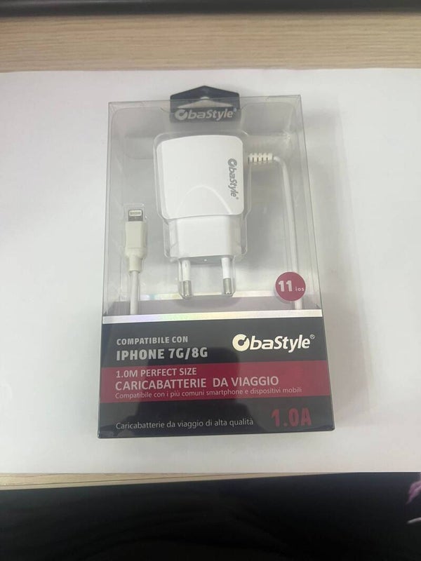 CARICABATTERIE OBASTYLE 1.0A PER IPHONE