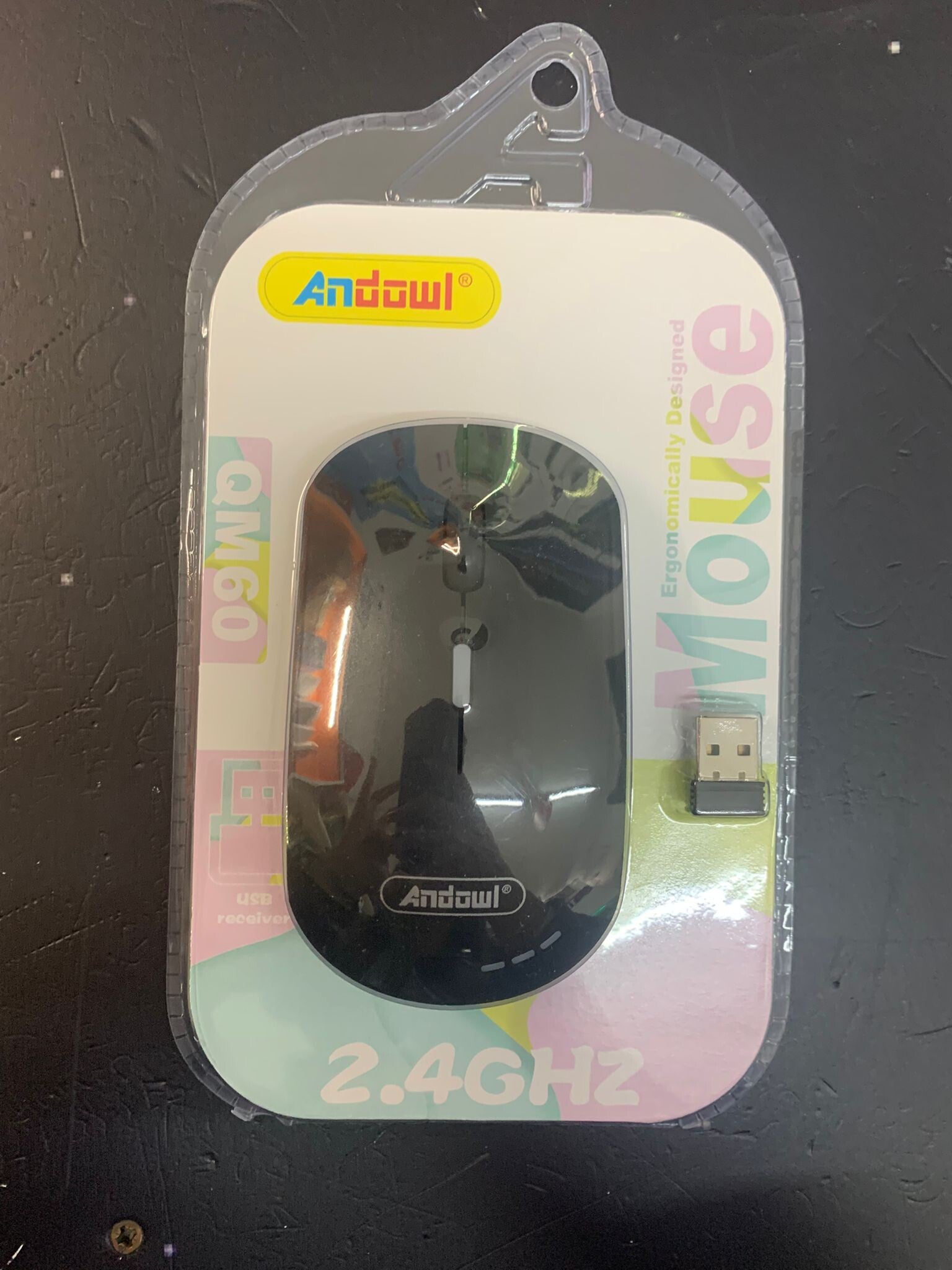 ANDOWL MOUSE WIRELESS NERO QM60