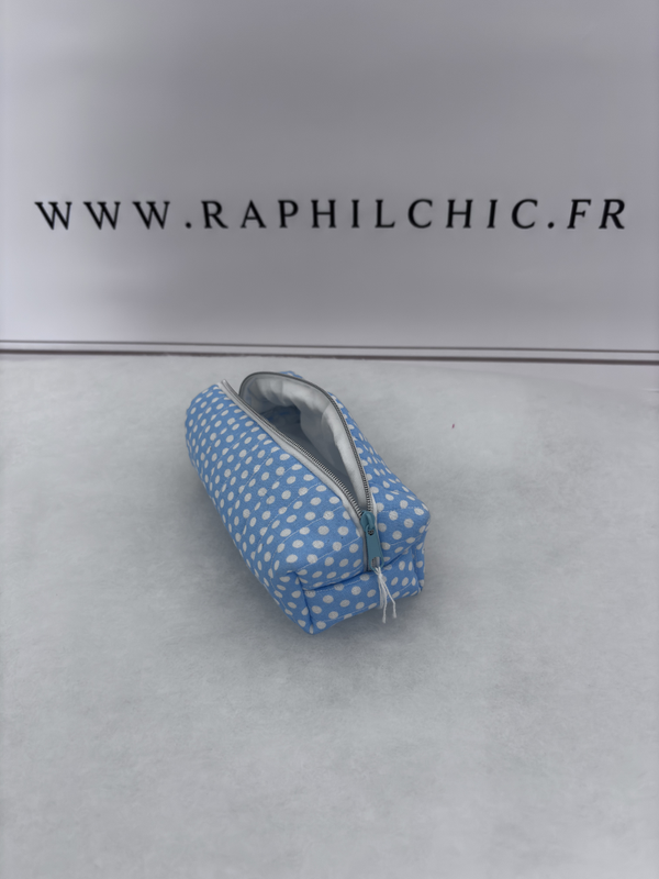 trouse bleu motif pois