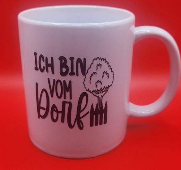 Kaffetasse Ich bin vom Dorf