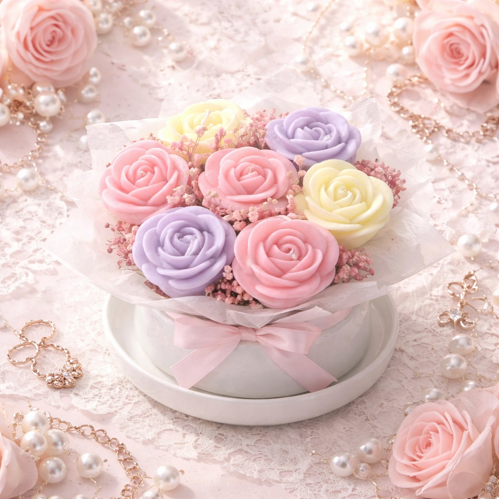 🌹 Bouquet de 7 fondants parfumés senteur Monoï de Tahiti🌹