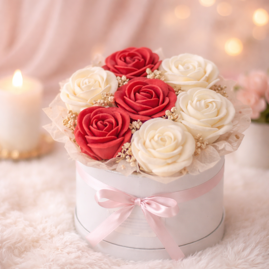 🌹 Bouquet de 7 fondants parfumés senteur Hibiscus