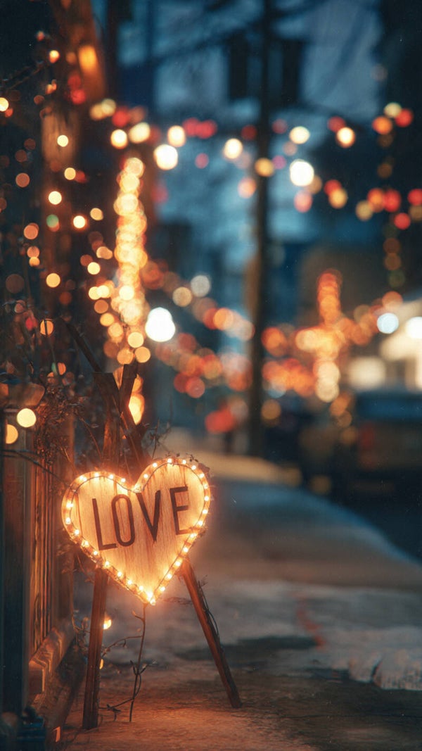 Christmas lights and love