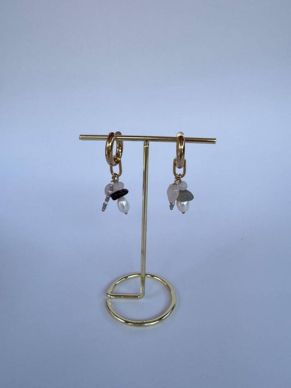 Beads grey earrings