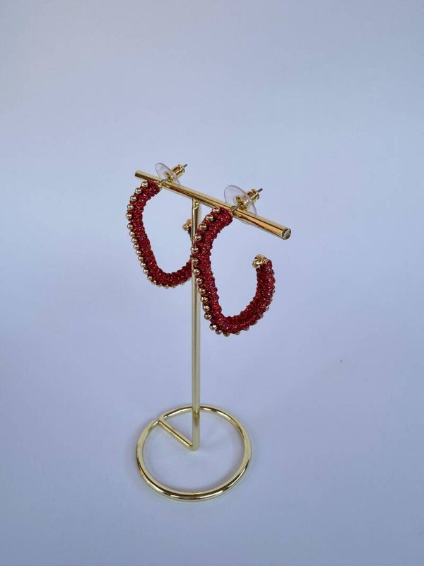 Red earrings
