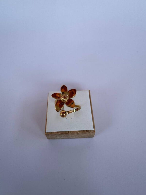 Flower dot ring gold