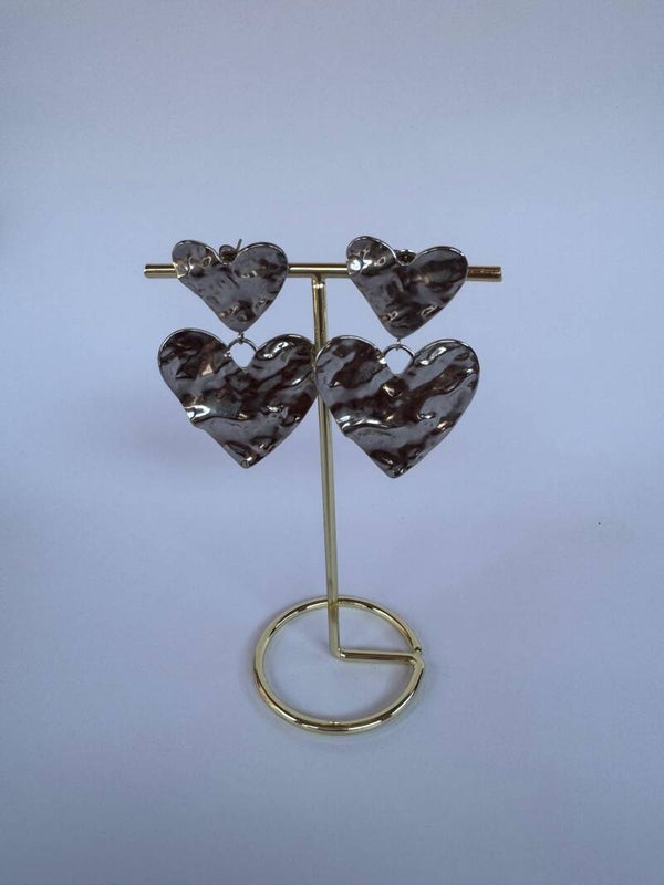 Heart earrings silver
