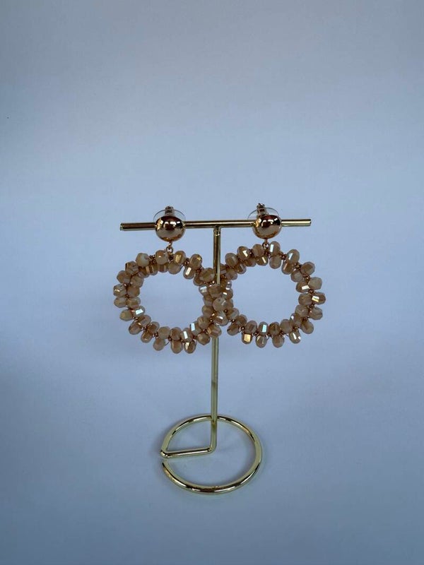 Beads earrings pink