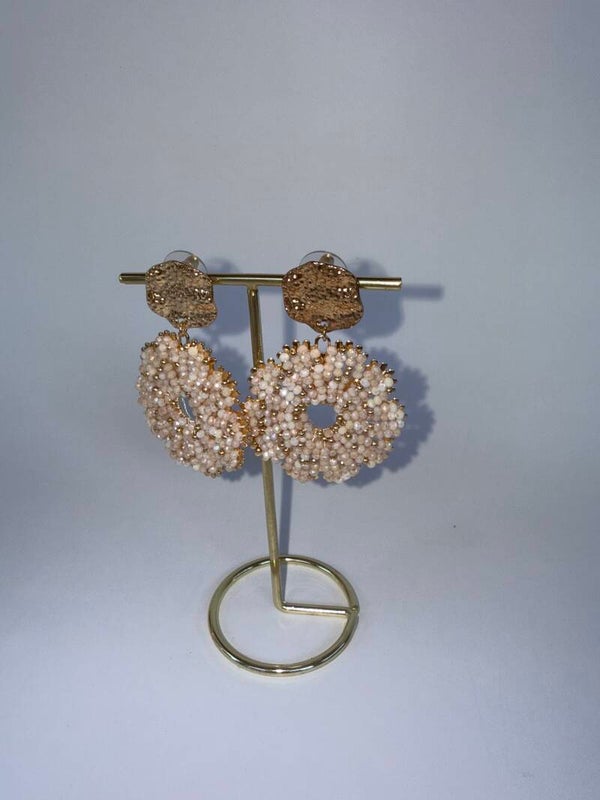 Flower earrings pink