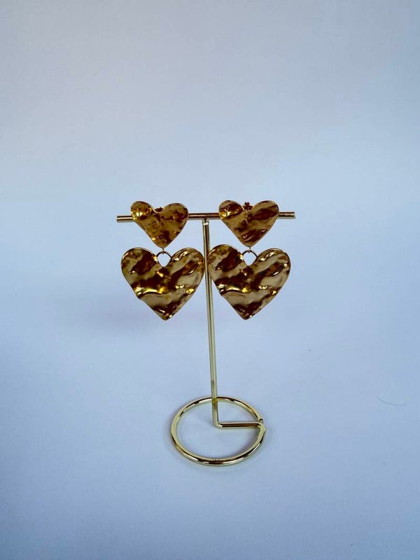 Heart earrings gold