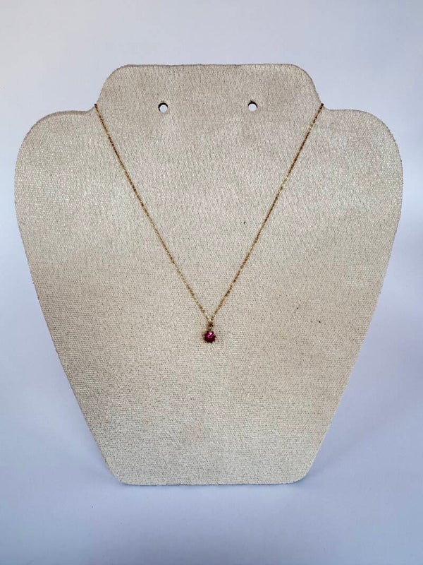 Pink stone necklace