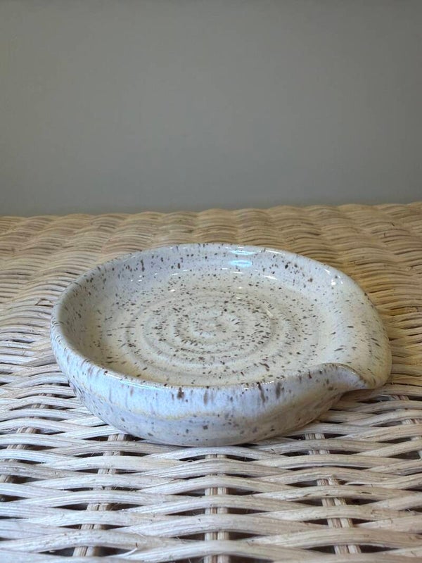 Speckled White Spoon Rest
